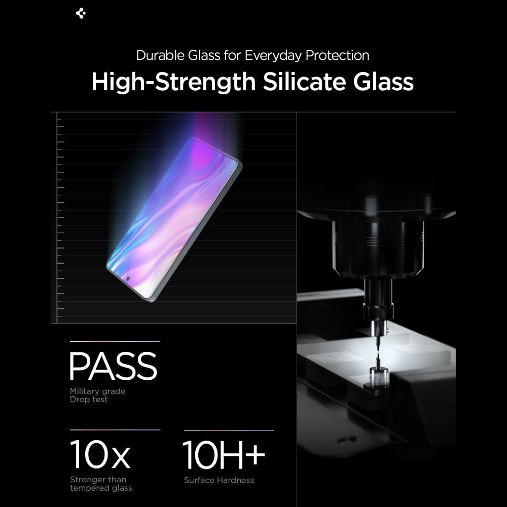 Set 2 folii sticla securizata Spigen Glas.tR EZ Fit Pro AC Anti Reflection, Kit montare inclus, compatibile cu Samsung Galaxy S26, Transparent
