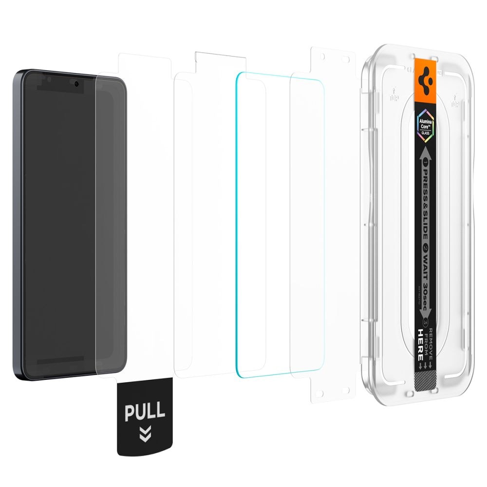 Set 2 folii sticla securizata Spigen Glas.tR EZ Fit Pro AC Anti Reflection, Kit montare inclus, compatibile cu Samsung Galaxy S26, Transparent