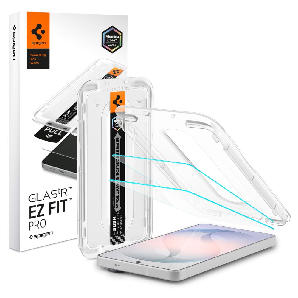 Set 2 folii sticla securizata Spigen Glas.tR EZ Fit Pro AC Anti Reflection, Kit montare inclus, compatibile cu Samsung Galaxy S26, Transparent