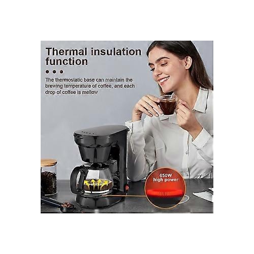 Cafetiera electrica 750ML capacitate mare negru 110V