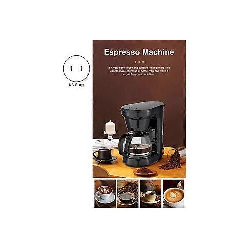 Cafetiera electrica 750ML capacitate mare negru 110V