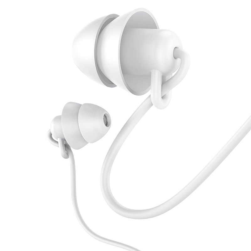 Casti In-Ear HOCO M81 Imperceptible, Cu microfon, 3.5 mm, 1.2m, Somn, Alb
