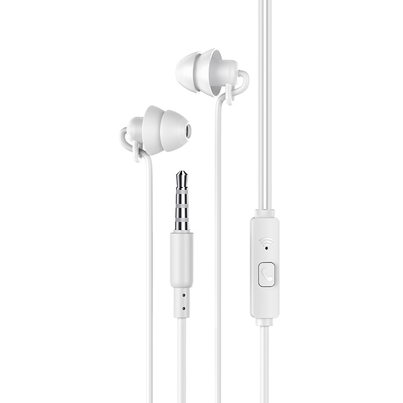 Casti In-Ear HOCO M81 Imperceptible, Cu microfon, 3.5 mm, 1.2m, Somn, Alb