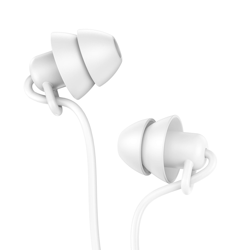 Casti In-Ear HOCO M81 Imperceptible, Cu microfon, 3.5 mm, 1.2m, Somn, Alb