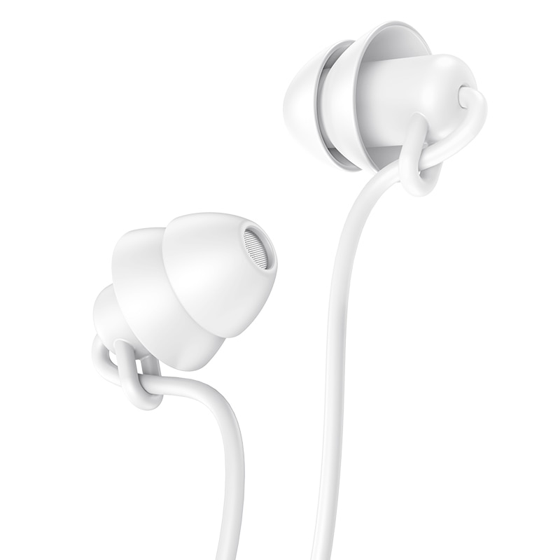 Casti In-Ear HOCO M81 Imperceptible, Cu microfon, 3.5 mm, 1.2m, Somn, Alb