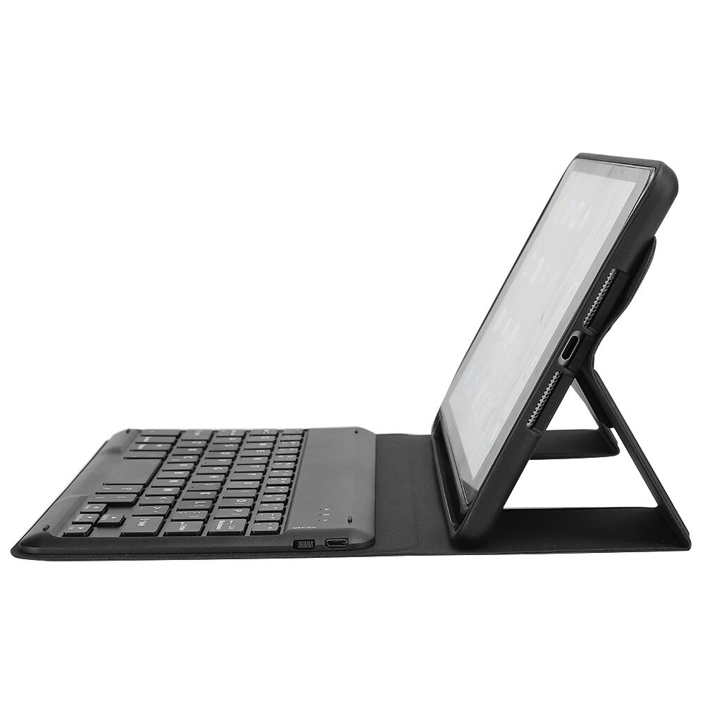 Husa de protectie cu tastatura Bluetooth pentru iPad Mini 4/5, Peysaitr, baterie de mare capacitate, suport pentru stilou, negru