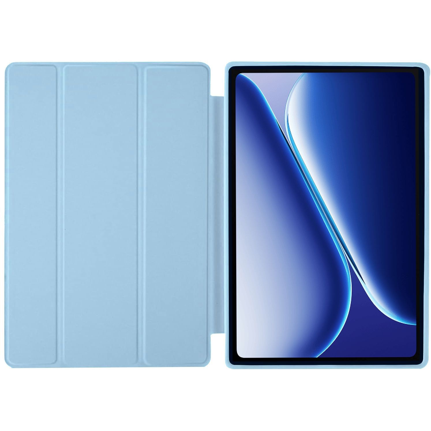 Husa Ultra Slim pentru OnePlus Pad Go 2, 12.1", Silicon TPU, Smart Cover - Ice Blue