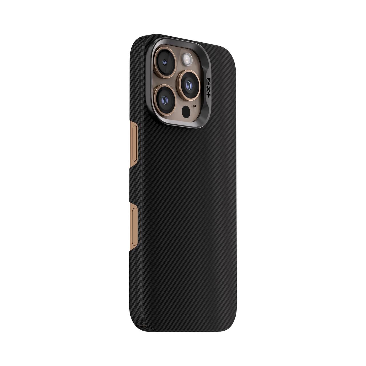 Husa NOA AirShield Magnetica din Aramida pentru iPhone 16 Pro, Protectie avansata, MagSafe, Subtire, Neagra