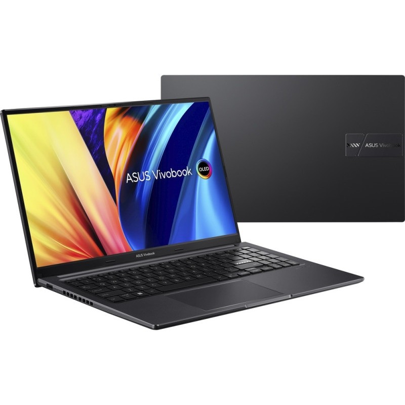 Laptop ASUS VivoBook 15X OLED cu procesor Intel®Core™ i5-1340P pana la 4.6 GHz, 12 cores, 15.6", Full HD, OLED, 12GB DDR4, 960 GB SSD, Intel® UHD Graphics, No OS, Indie Black, OLED