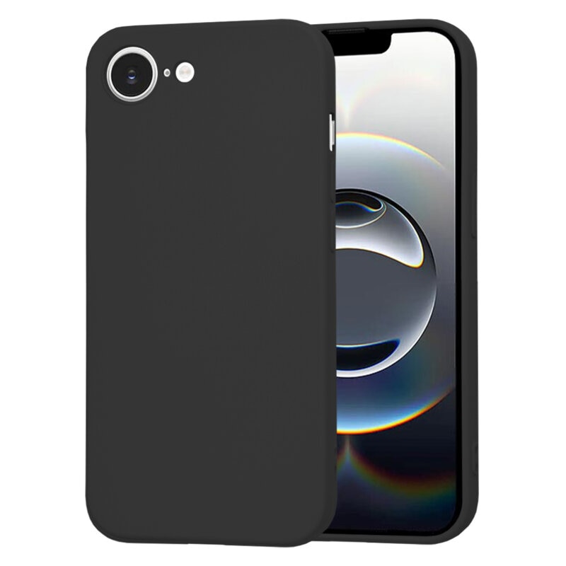 Intelli® Husa silicon compatibila cu Apple iPhone 16e, Negru mat