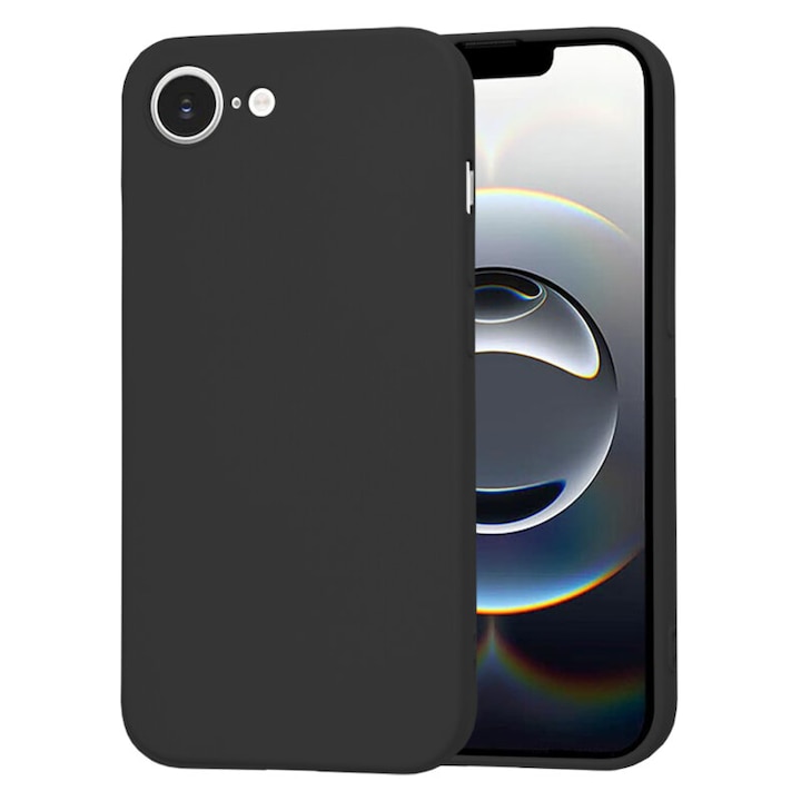 Intelli® Husa silicon compatibila cu Apple iPhone 16e, Negru mat