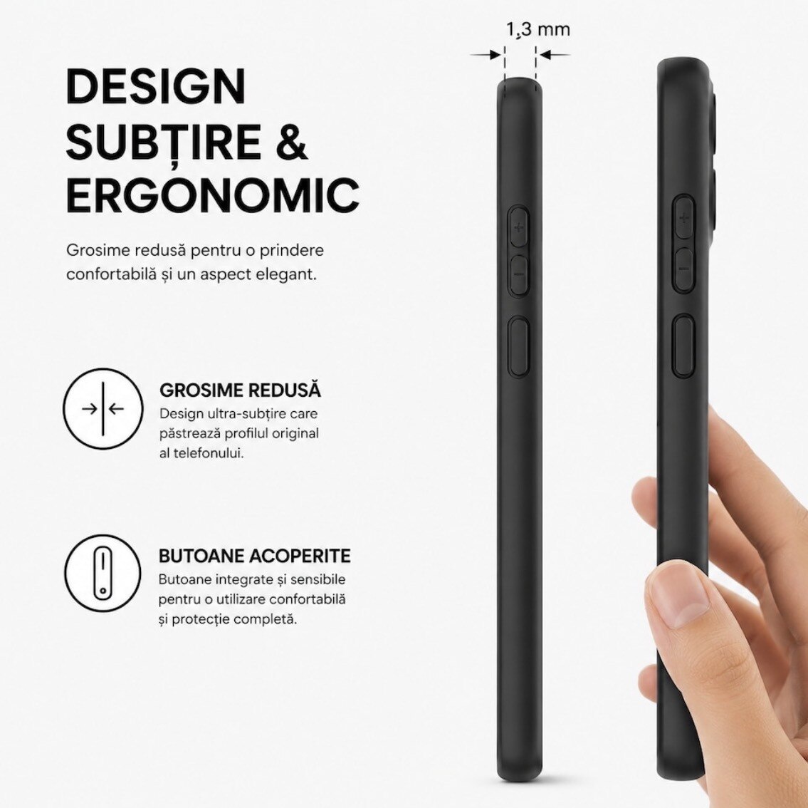 Husa Compatibila Motorola Edge 70 Fusion Liquid Silicon Soft cu interior Textil. Negru