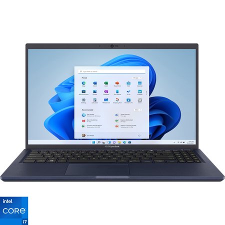 Laptop Business ASUS ExpertBook B1 B1500CBA cu procesor Intel® Core™ i7-1255U pana la 4.7 GHz, 15.6", Full HD, 16GB, 512GB SSD, Intel® UHD Graphics, Windows 11 Pro, Star Black