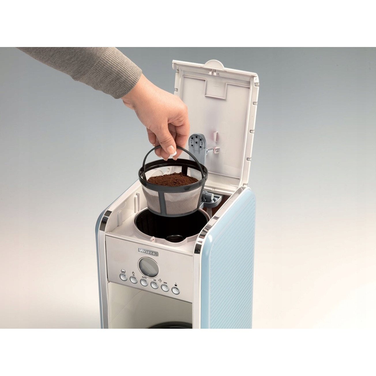 Espressor cafea Ariete Vintage albastru 1100W 21x23.5x34.5cm