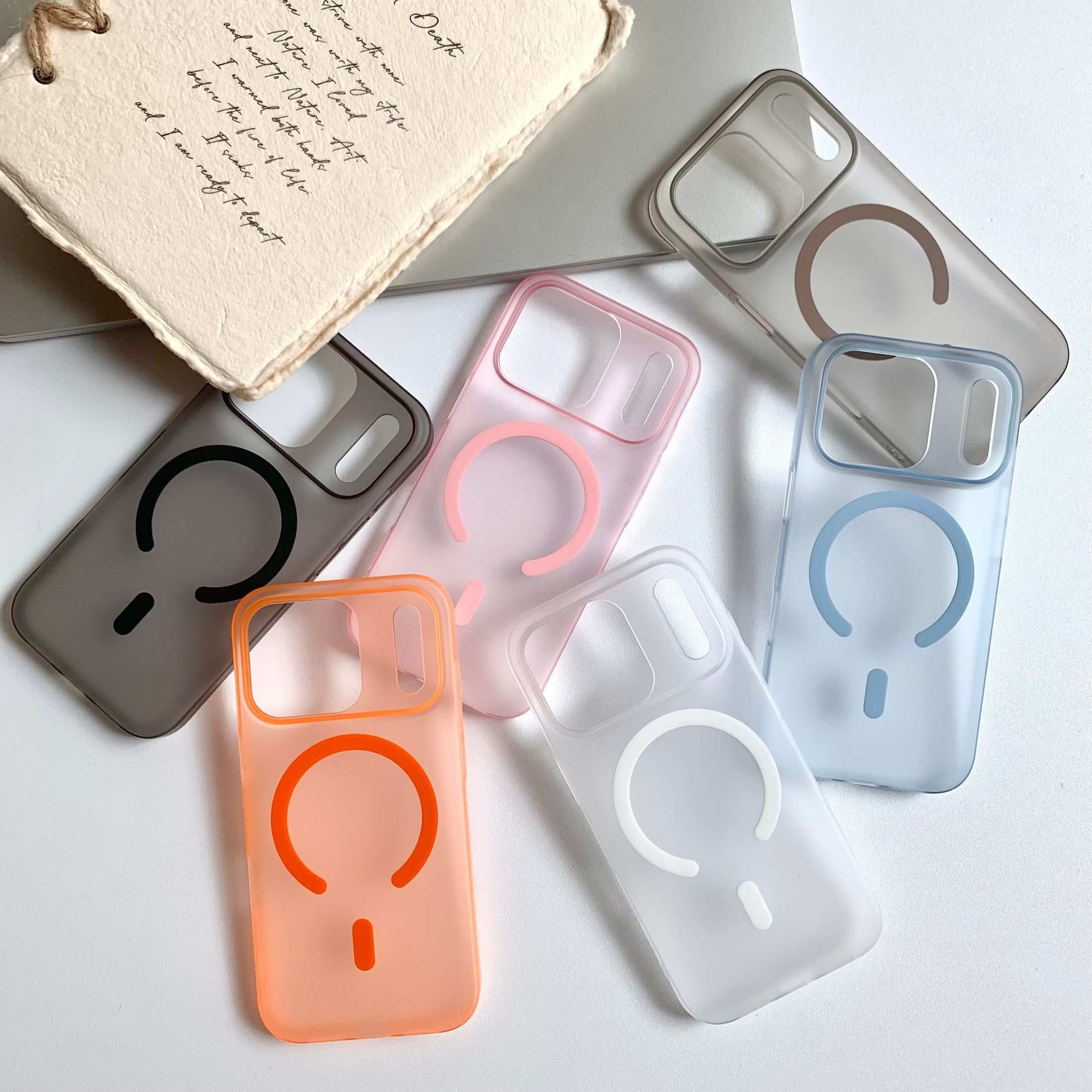 Husa pentru iPhone 17 Pro, MagSafe, Ultra Slim, Transparenta Mata, Anti-Amprenta, Protectie Camera, Albastru deschis mat
