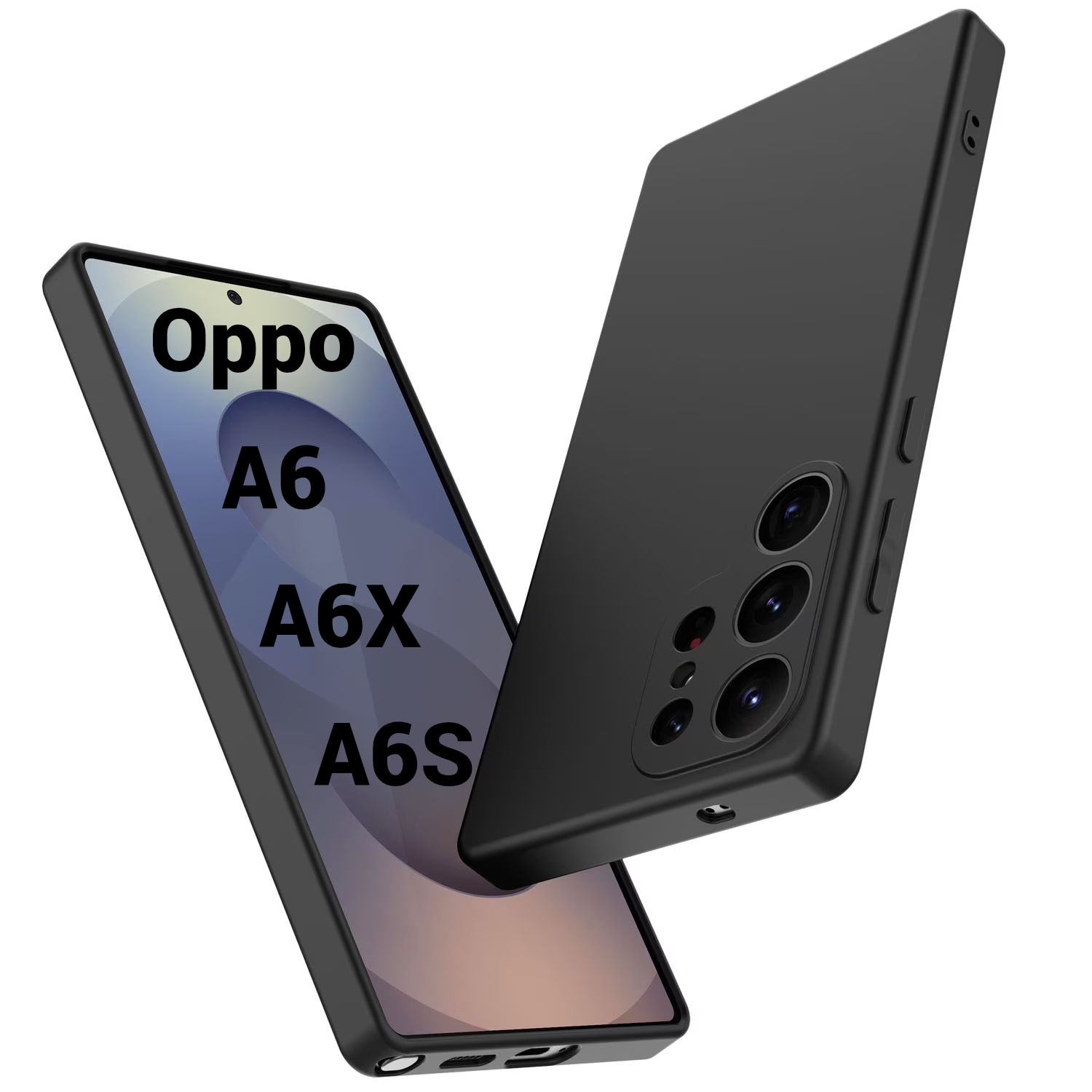 Husa de silicon Matt pentru Oppo A6 / A6X / A6S Negru