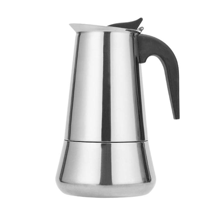 Cafetiera electrica portabila Moka din otel inoxidabil, cana de cafea europeana