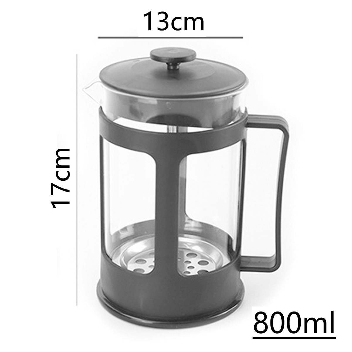 Cafetiera din sticla rezistenta la caldura, cu continut ridicat de borosilicat, cu 3 filtre, pentru acasa, birou si activitati in aer liber