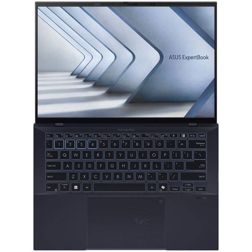 Laptop ASUS ExpertBook B9 OLED B9403CVAR cu procesor Intel® Core™ 7 150U pana la 5.4GHz, 14'', OLED, WQXGA+, 32GB RAM LPDDR5X, 2TB SSD, Intel® Graphics, Windows 11 Pro, Star Black