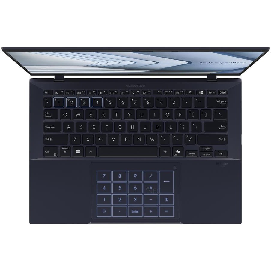 Laptop ASUS ExpertBook B9 OLED B9403CVAR cu procesor Intel® Core™ 7 150U pana la 5.4GHz, 14'', OLED, WQXGA+, 32GB RAM LPDDR5X, 2TB SSD, Intel® Graphics, Windows 11 Pro, Star Black