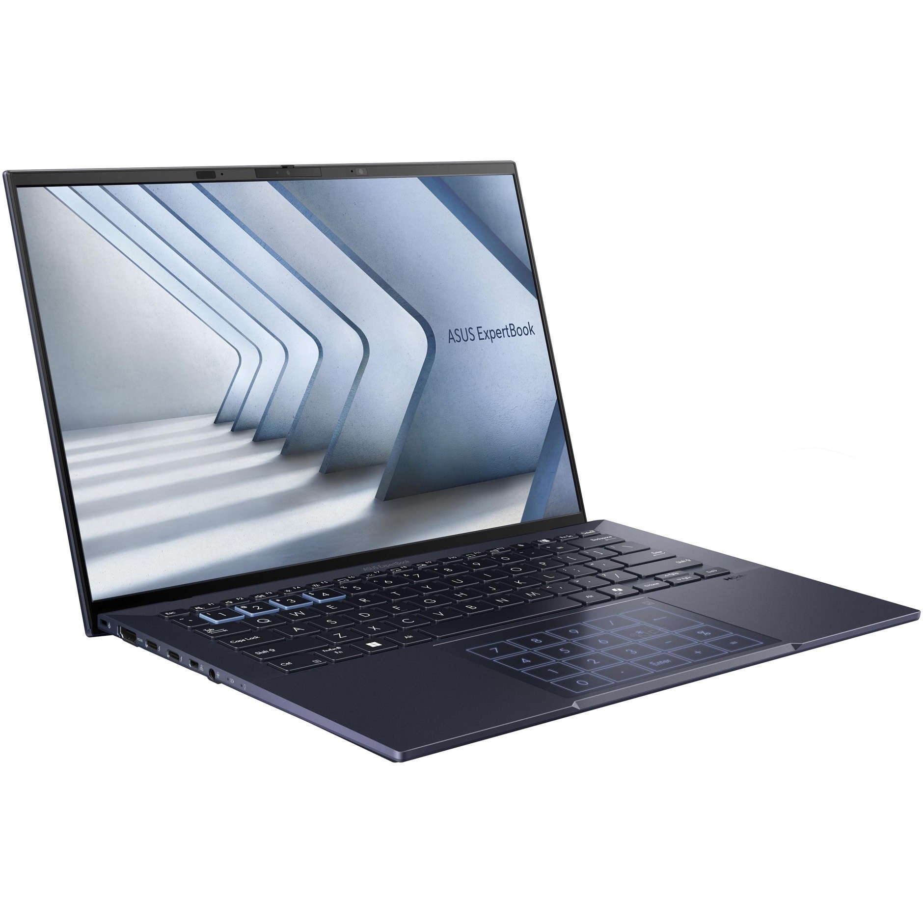 Laptop ASUS ExpertBook B9 OLED B9403CVAR cu procesor Intel® Core™ 7 150U pana la 5.4GHz, 14'', OLED, WQXGA+, 32GB RAM LPDDR5X, 2TB SSD, Intel® Graphics, Windows 11 Pro, Star Black