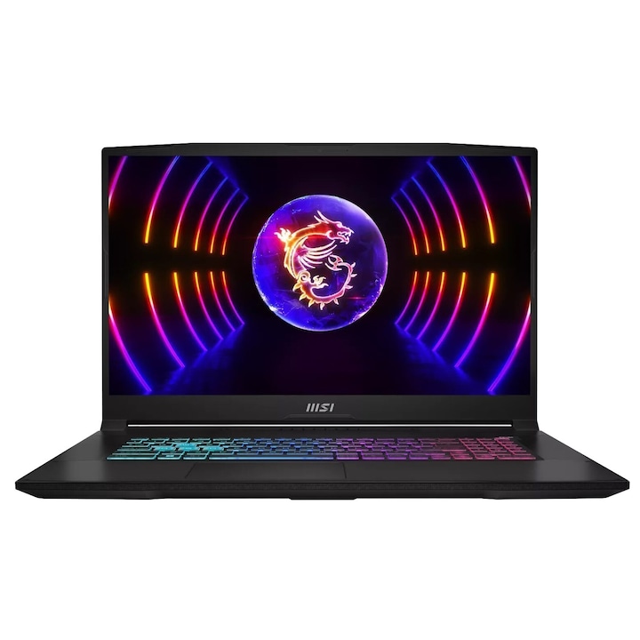 Laptop MSI Katana 17, 15.6" Full HD, Intel® Core™ i7 13620H pana la 4.9 GHz, 16 GB RAM DDR5 5200, 1 TB SSD, NVIDIA GeForce RTX 4050 6 GB, Free Dos, Black 1 TB