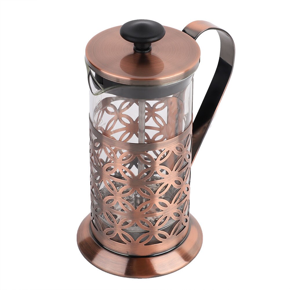 Cafetiera oala cafea 350ml inox presare manuala argintiu