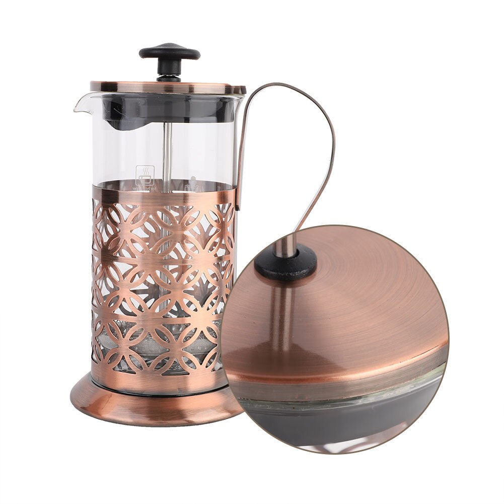 Cafetiera oala cafea 350ml inox presare manuala argintiu