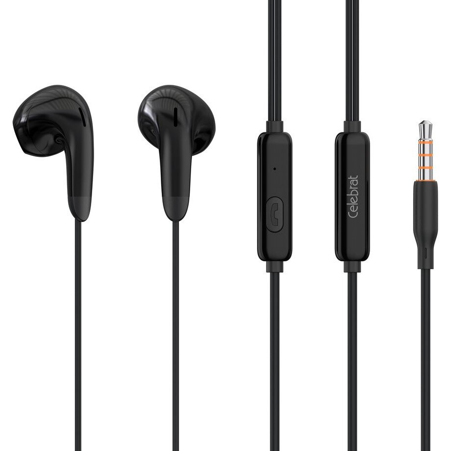 Casti cu fir Celebrat G27, microfon, negru, 1.2m, 3.5mm
