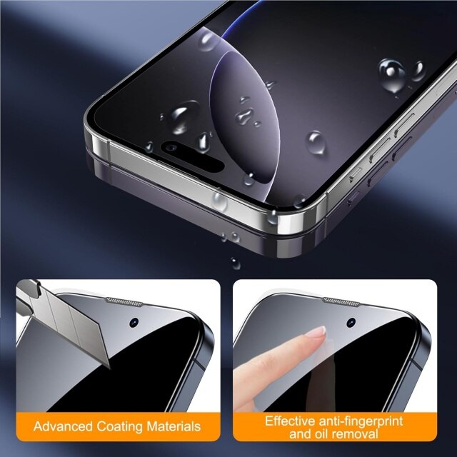 Set 3 folii de protectie compatibile cu iPhone 16 Pro, 6.3 inch, sticla securizata 9H, transparenta