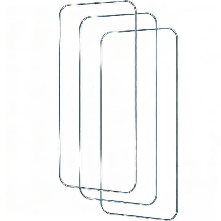 Set 3 folii de protectie compatibile cu iPhone 16 Pro, 6.3 inch, sticla securizata 9H, transparenta