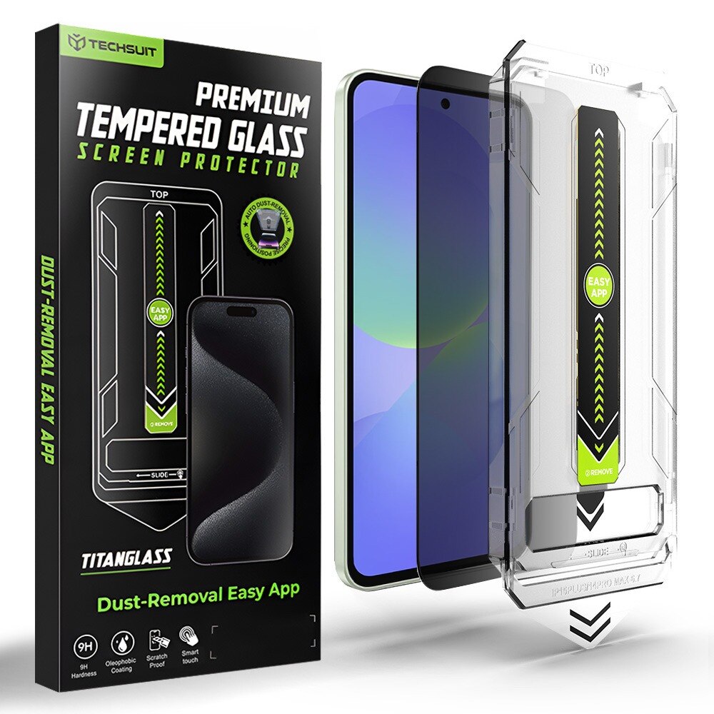 Folie Sticla Privacy pentru Samsung Galaxy A36 5G / A37 5G Daden TitanGlass, Kit de instalare usoara si rapida cu dispozitiv de potrivire automata, Protectie Profesionala, Ultra Rezistenta