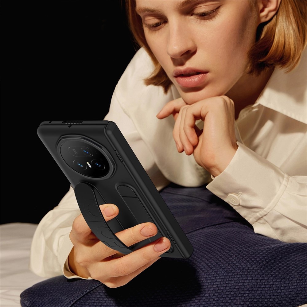 Husa telefon XGSM Honor Magic V5 5G, negru, cu maner si suport, sticla securizata, 3D