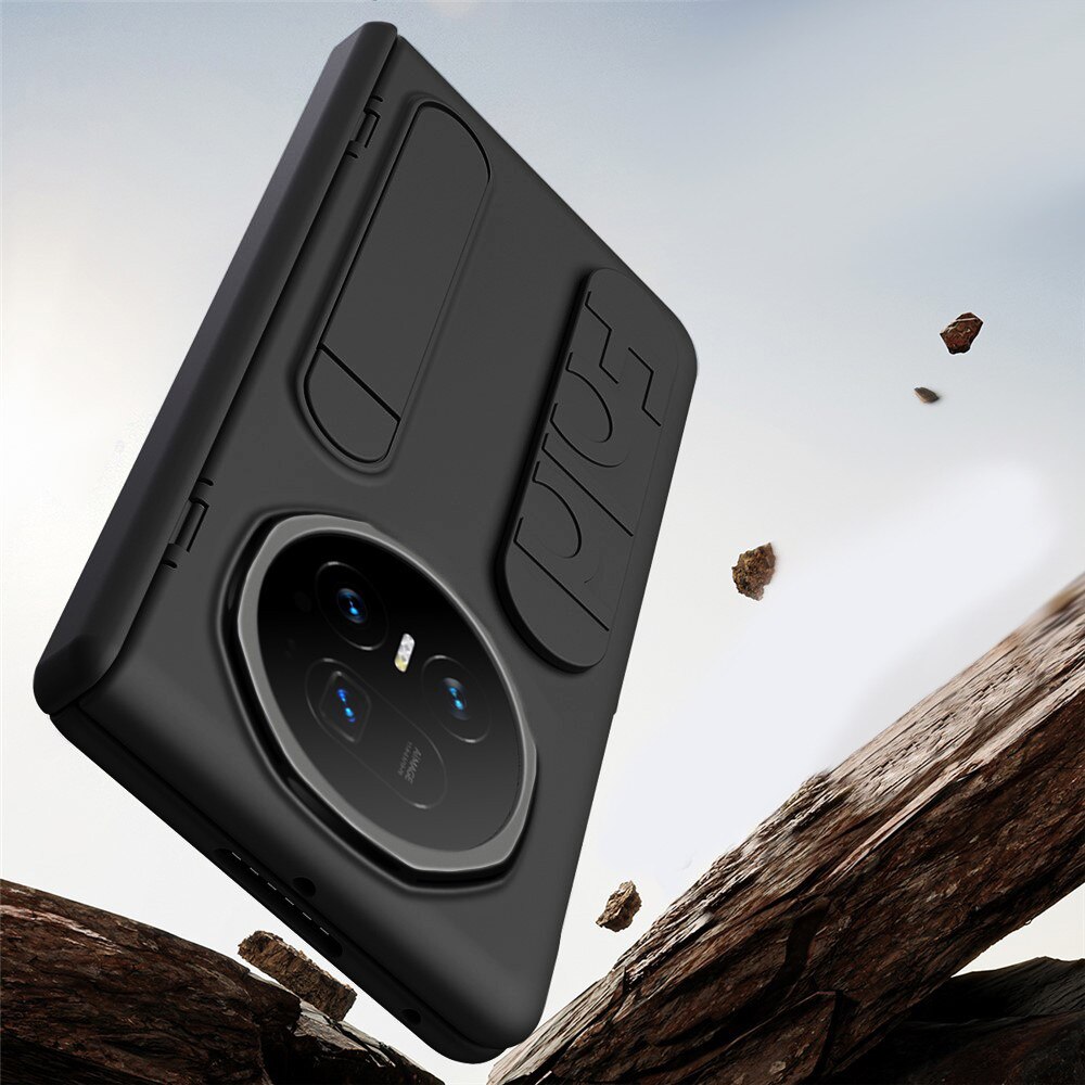 Husa telefon XGSM Honor Magic V5 5G, negru, cu maner si suport, sticla securizata, 3D