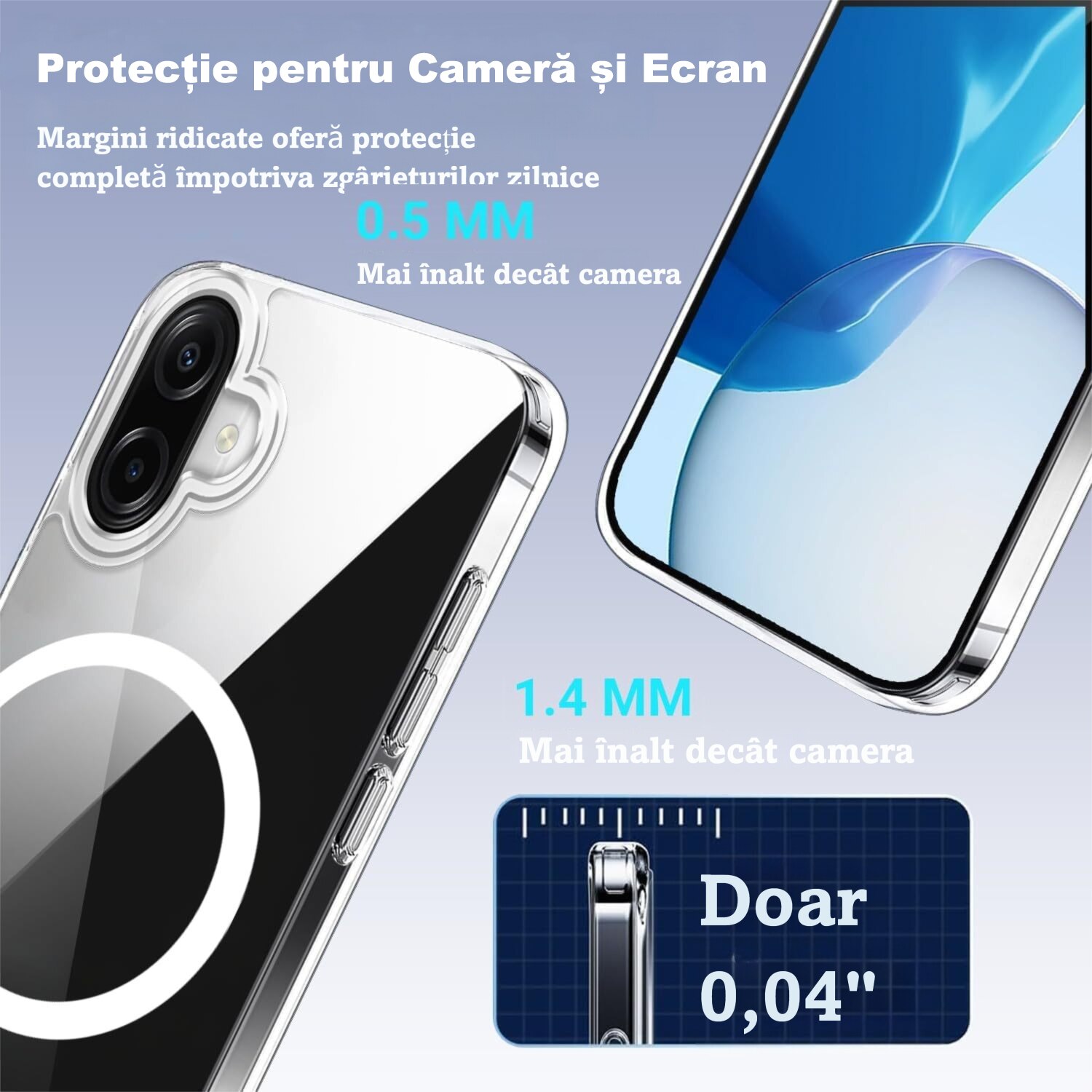 Husa Magnetica pentru Samsung Galaxy A07 5G, MOGU MagSafe Husa de Protectie, Incarcare Wireless, Margini Ridicate pentru Protectia Ecranului, Anti-ingalbenire, Spate rigid din PC Rezistent la Zgarieturi, Protectie Militara, TPU, Transparenta