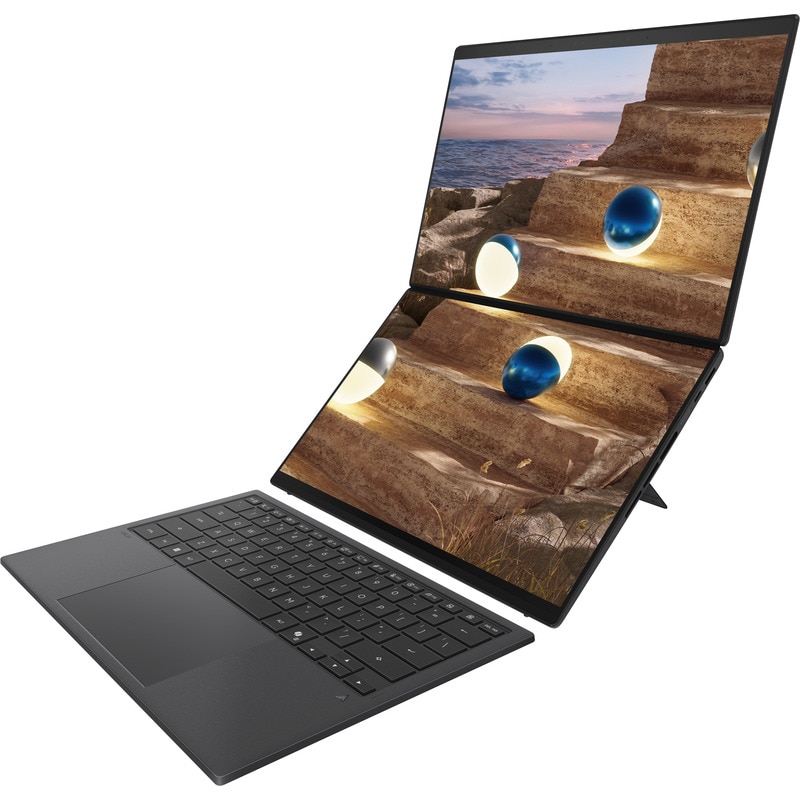 Laptop ASUS Zenbook DUO UX8407AA Procesor Intel® Core™ Ultra X9 388H 18M Cache, up to 5.10 GHz 14" 3K OLED 144Hz Touch, 32GB LPDDR5X, 2TB SSD, Intel Arc B390 Graphics, Windows 11 Pro, Gri