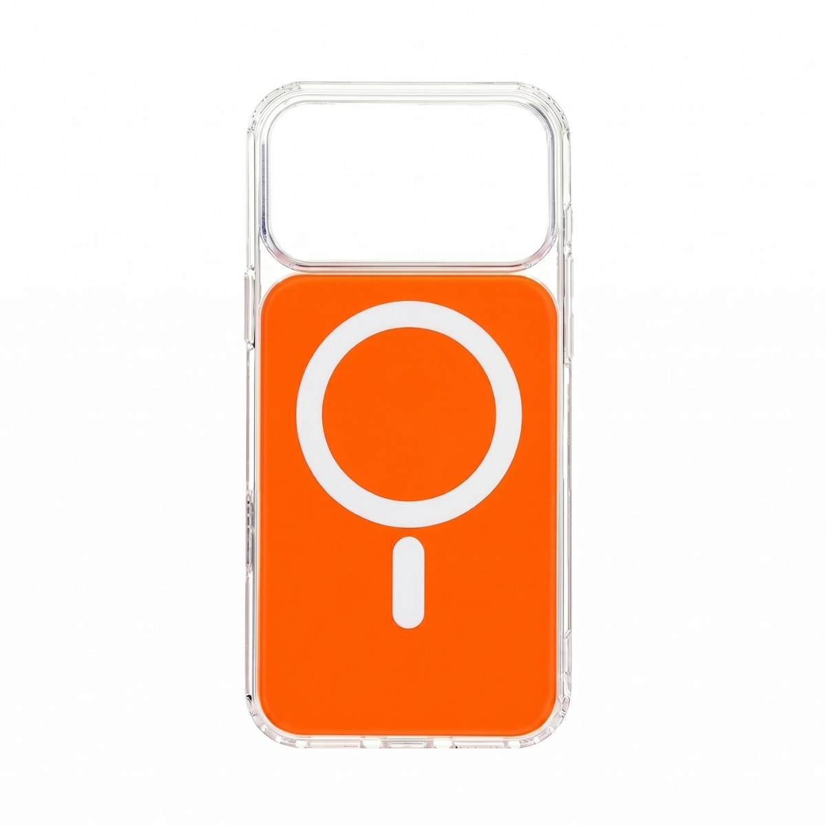 Husa pentru iPhone 17 PRO MAX Portocalie, HEYBINGO®, design slim, MagSafe, Anti-Soc, Anti Zgarieturi, Clear Fusion Mag Cover
