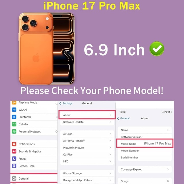 Set 2 Folii de Protectie pentru Ecran iPhone 17 Pro Max, Sticla Temperata, Anti-Spion, Anti-Lumina Albastra, Violet, 6.9 inch
