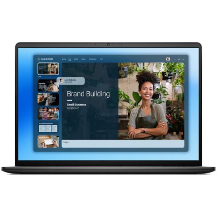 Laptop Dell 16 DC16250, 16 inch 1920 x 1200, Intel 150U 10 C / 12 T, 1.8 GHz - 5.4 GHz, 12 MB cache, 55 W, 16 GB DDR5, 1 TB SSD, Intel Graphics, Ubuntu, Tastatura International