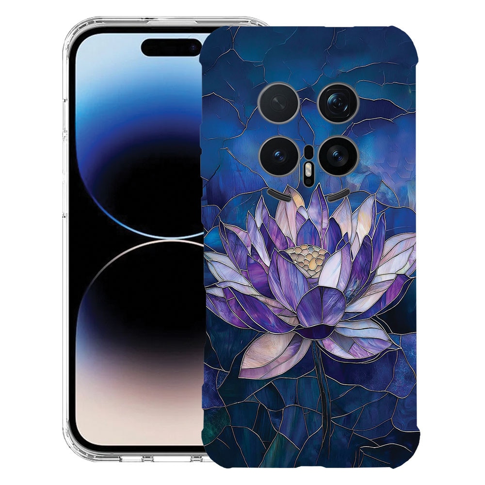 Intelli® Husa Anti Shock Compatibila cu Honor Magic 8 Pro, Floral - Stained Glass Lotus, Protectie Camera, Rezistenta la uzura, 3156781 AS 2071