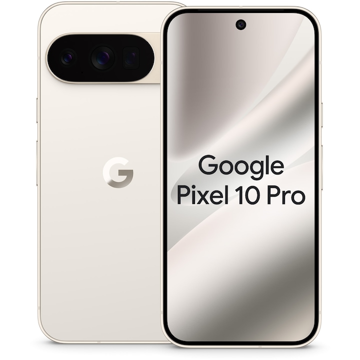 RESIGILAT: Telefon mobil Google Pixel 10 Pro, 256GB, 16GB RAM, 5G, Porcelain