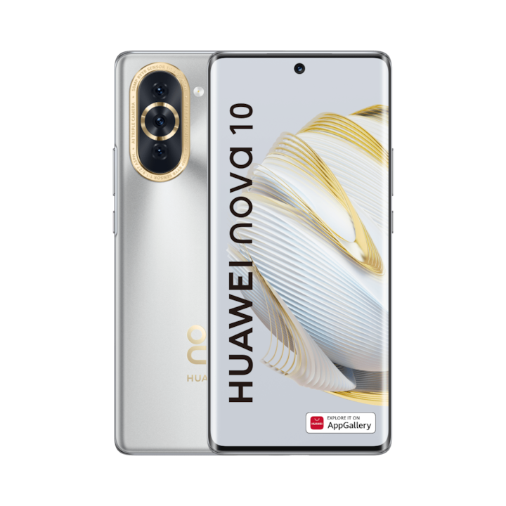 RESIGILAT: Telefon mobil Huawei Nova 10, Dual SIM, 8GB RAM, 128GB, 4G, Starry Silver