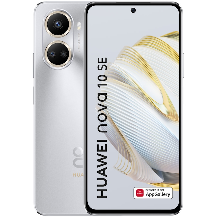 RESIGILAT: Telefon mobil Huawei Nova 10 SE, 8GB RAM, 128GB, 4G, Starry Silver