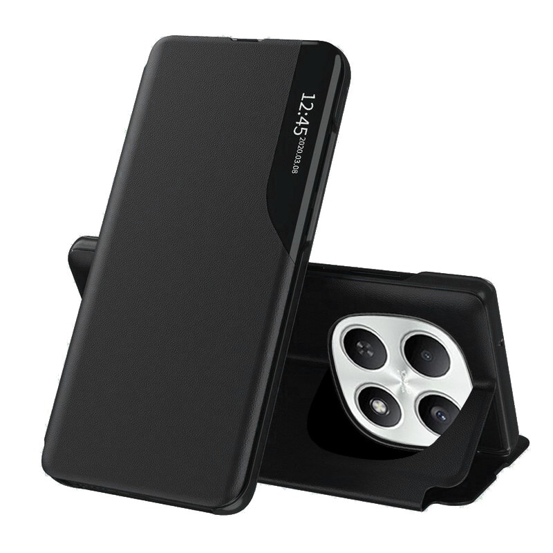 Husa pentru Xiaomi Redmi Note 15 4G Tip Carte, S-View, Functie de Stand, Calitate Premium, Antisoc, Protectie Sporita, Negru