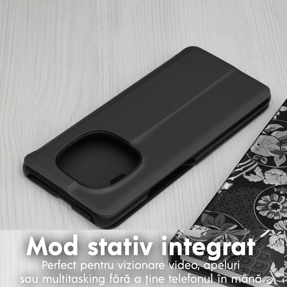 Husa pentru Xiaomi Redmi Note 15 4G Tip Carte, S-View, Functie de Stand, Calitate Premium, Antisoc, Protectie Sporita, Negru
