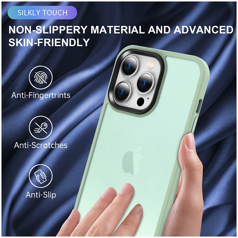 Husa de protectie A+ semitransparenta pentru iPhone 14 Pro Max, vernil