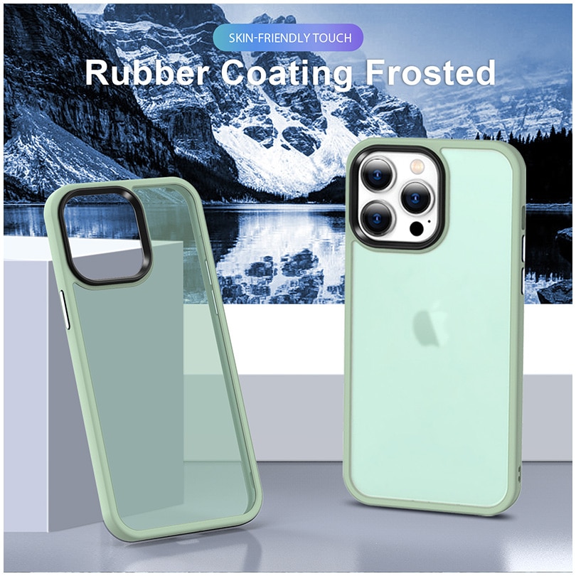 Husa de protectie A+ semitransparenta pentru iPhone 14 Pro Max, vernil