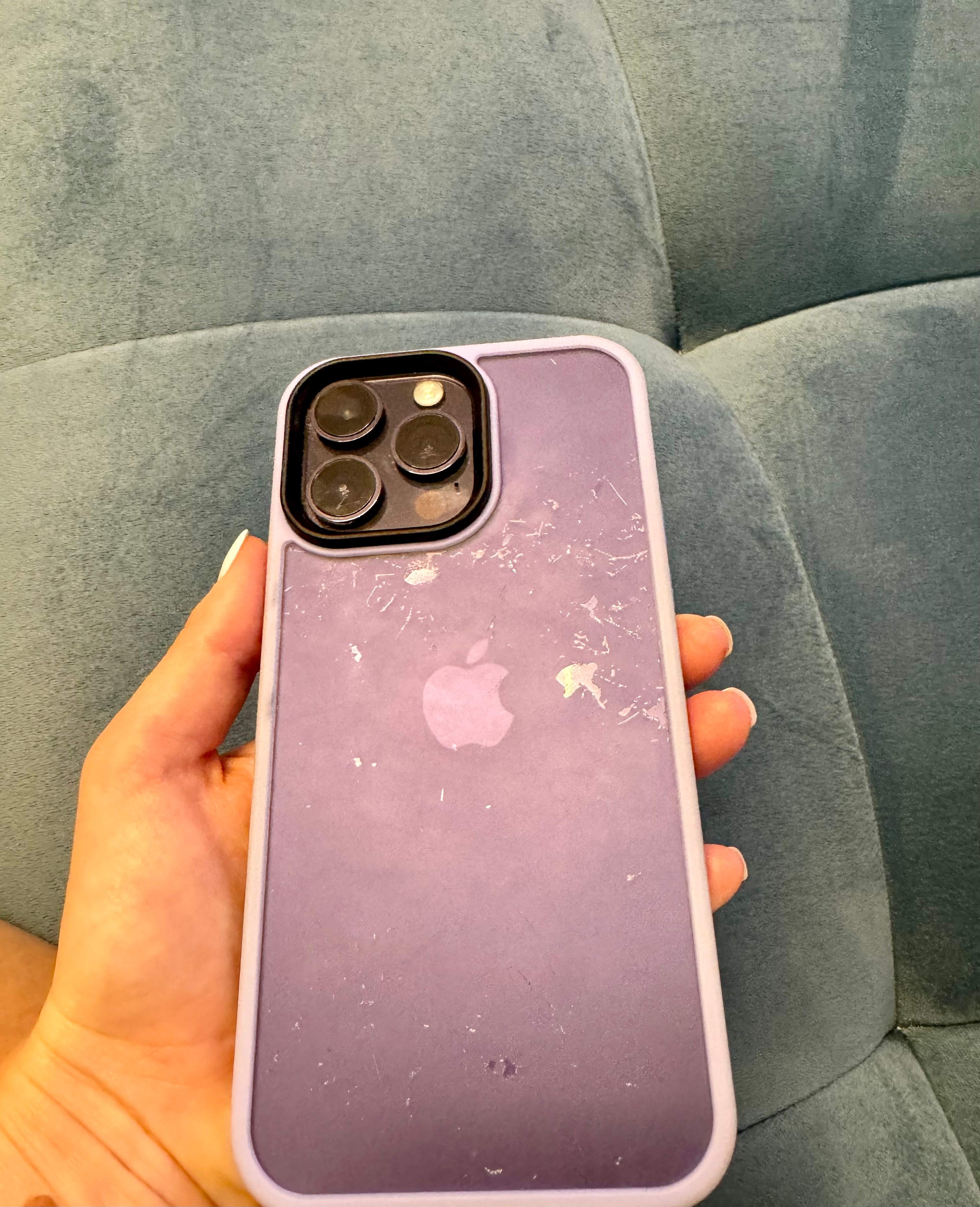 Husa de protectie A+ semitransparenta pentru iPhone 14 Pro Max, vernil
