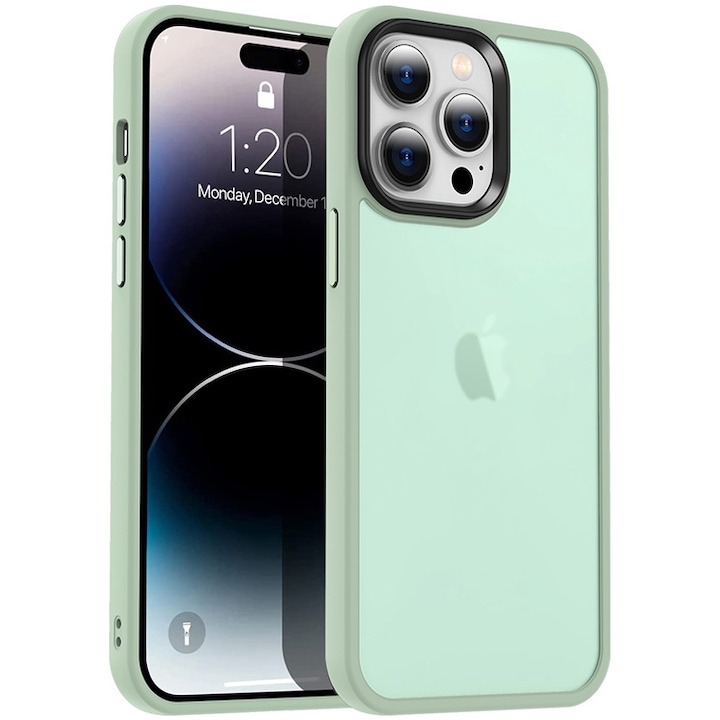 Husa de protectie A+ semitransparenta pentru iPhone 14 Pro Max, vernil