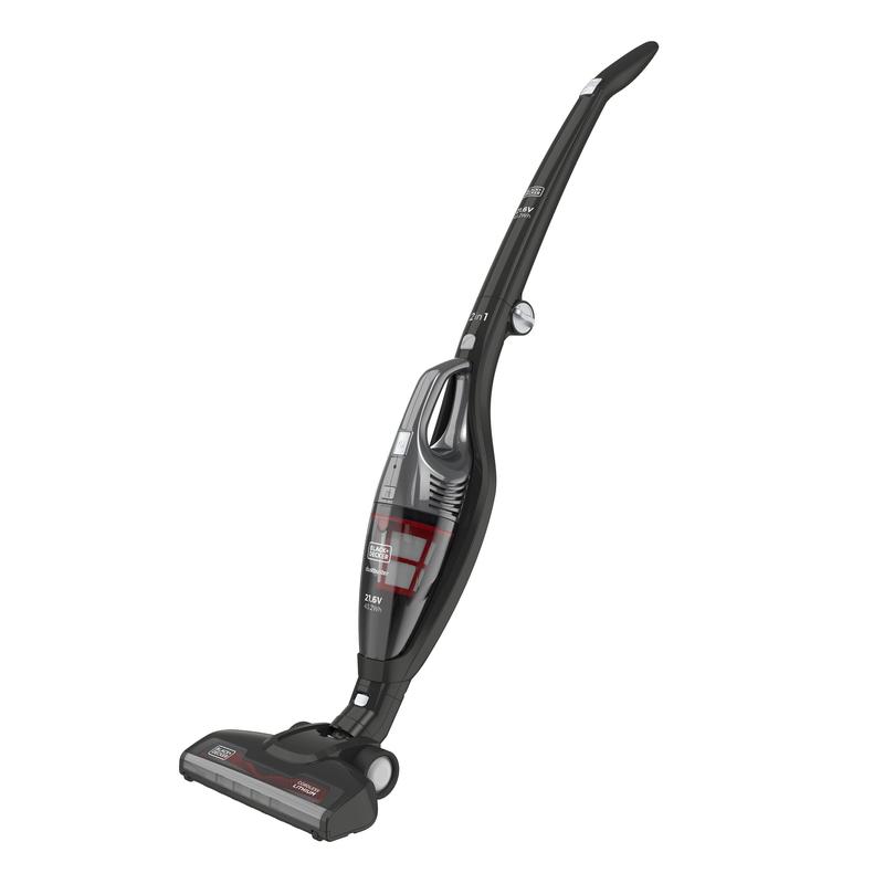BLACK+DECKER Aspirator cu baton 2 in 1 fara fir, aspirator de podea si de mana (21,6 V, cu perie turbo pentru murdarie persistenta, de sine statatoare, inclusiv cablu de incarcare, atas de perete, duza pentru crapaturi, perie pentru tapiterie) SVB620JW